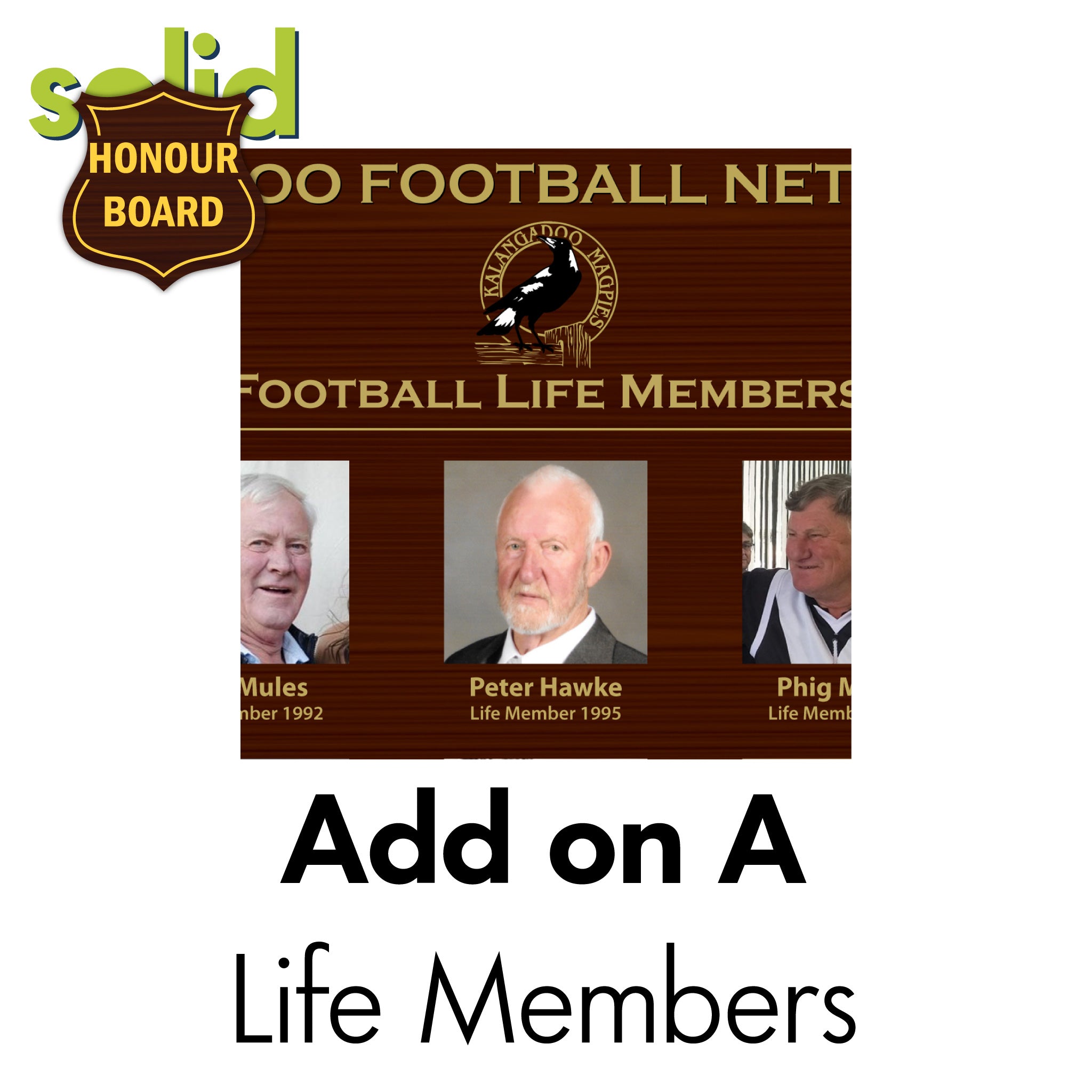 HB Add on A: Honour Board Life Member Board