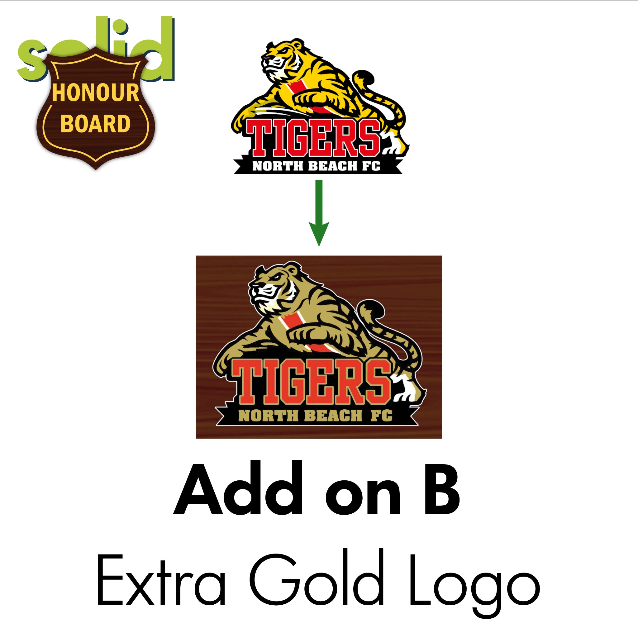 HB Add on B: "Extra" converted Gold logos to suit Honour Boards