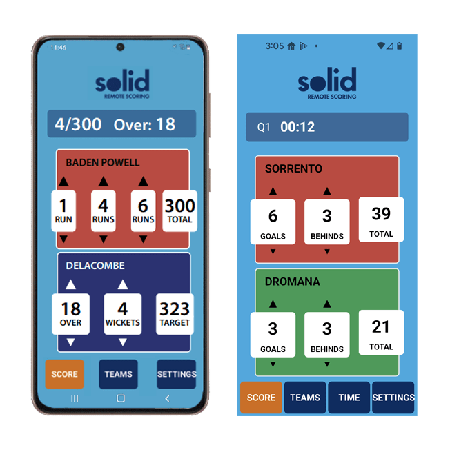 S2 membership - Remote App, manual scoring (not PlayHQ)
