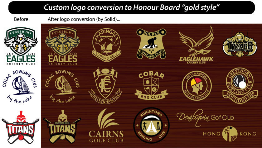 HB Add on B: "Extra" converted Gold logos to suit Honour Boards